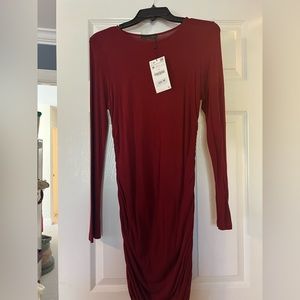 New with tags bodycon dark red dress